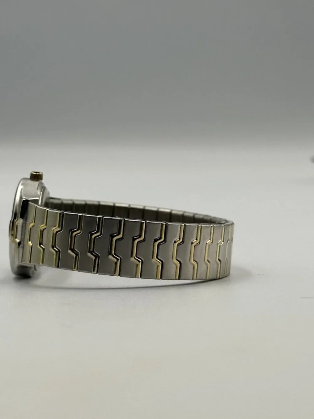 3/$30 Cerentino Mens Watch Silver Gold Two Tone Diamond Accent Stretch